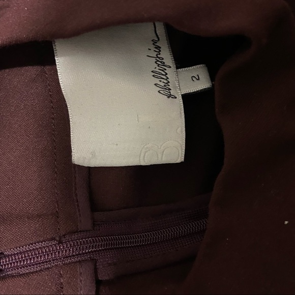 3.1 Phillip Lim Size 2 Funnel Neck Ponte Corded Dress Mini Structured Burgundy - Picture 6 of 7